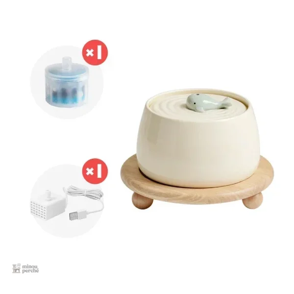 Source Zen en céramique pour l'hydratation des chats