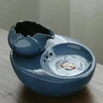 Fontaine à eau pour chat au design floral charmant