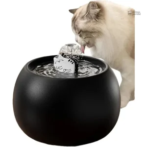 Fontaine à eau pour chat en céramique PerleNoire 1L