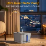 Source d'eau en inox pour chats, design moderne