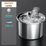 Distributeur d'eau pour chat en acier inoxydable, cascade pure