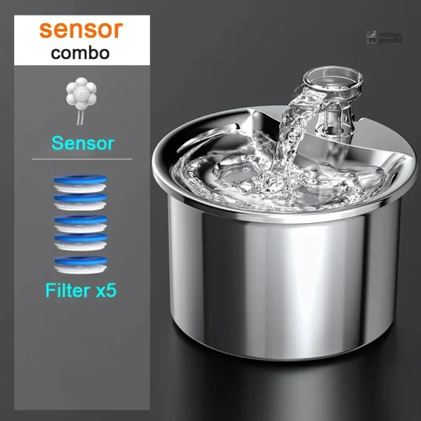 Fontaine à eau pour chat avec technologie de capteur innovante
