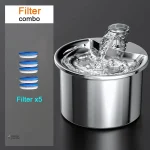Fontaine à eau pour chat, inox, design moderne et pratique