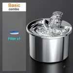 Fourniture pour animaux : fontaine à eau en inox pour chats