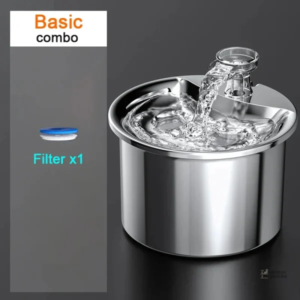 Fourniture pour animaux : fontaine à eau en inox pour chats