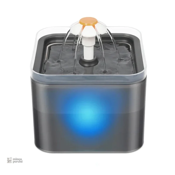 Fontaine à eau pour chat avec lumière LED