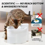Fontaine à eau 2L pour chats, autonomie sans fil