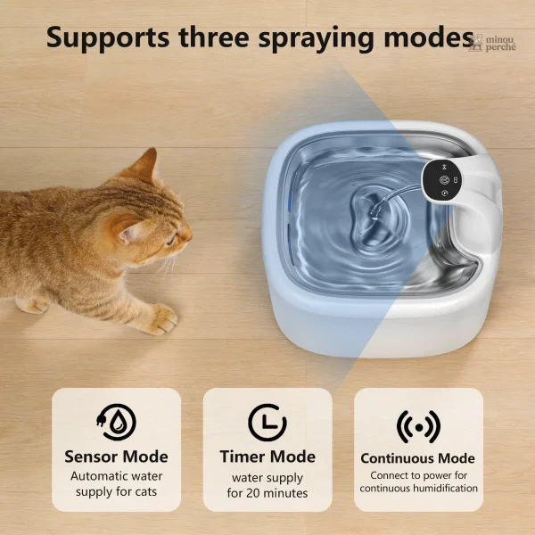 Fontaine à eau pour chat, sans fil et portable