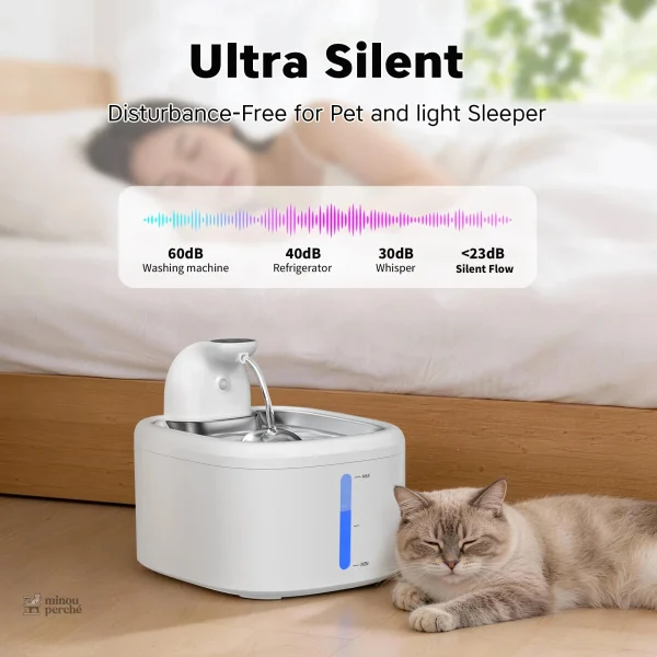 Fontaine à eau pour animaux, autonomie prolongée
