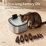 Fontaine à eau pour chat sans fil 3.5L Source Élégante