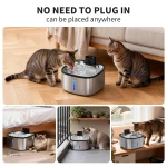 Fontaine sans fil pour chat, capacité de 3.5 litres