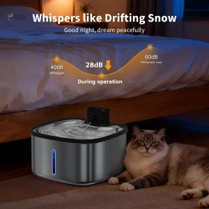 Source pour chat avec capteur, eau toujours fraîche