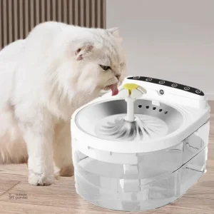 Fontaine à eau pour chat sans fil 3L en inox