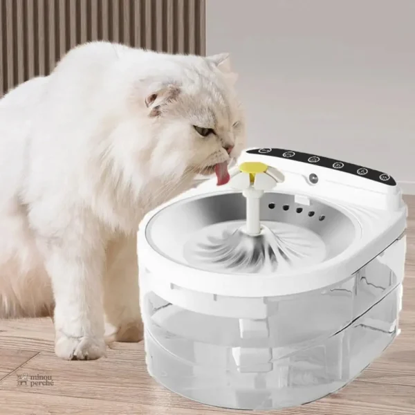 Fontaine à eau pour chat sans fil 3L en inox
