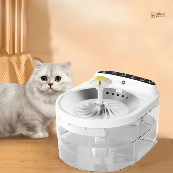 Distributeur d'eau pour chat avec capteur PureCascade