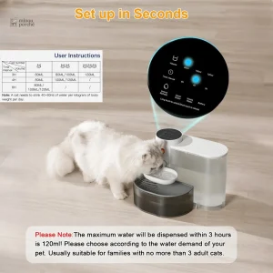 Source d'eau pour chat au design moderne