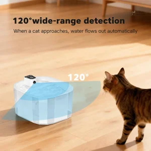 Distributeur d'eau pour chats avec capteur intégré