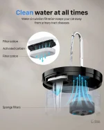 Fontaine à eau 2,1L pour chats, design apaisant
