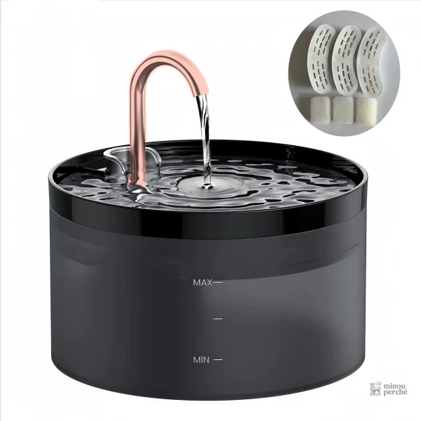 Fontaine à eau pour chats, silencieuse et pratique