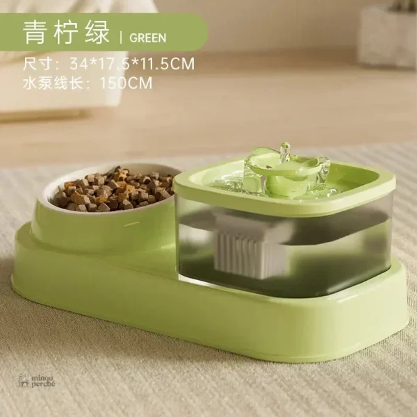 Design compact de la fontaine Miaou pour animaux