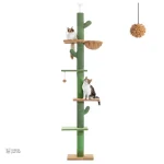 Arbre à chat en forme de cactus, design amusant