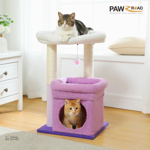 Arbre à chat compact CosyNiche avec condo et perchoir