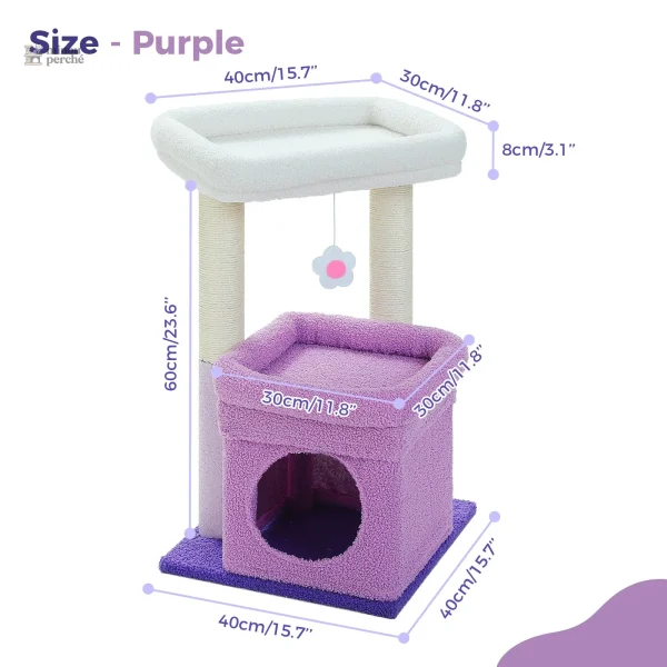Arbre à chat CosyNiche adapté aux chats de petite taille