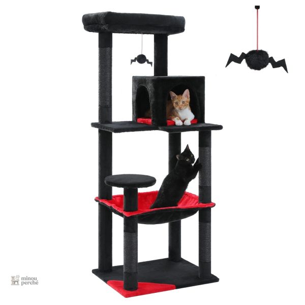 Arbre à chat avec style, condo et perchoir intégrés