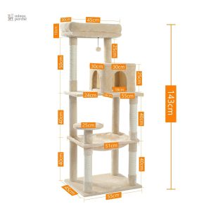 MajesticTower : arbre à chat design avec espace de repos