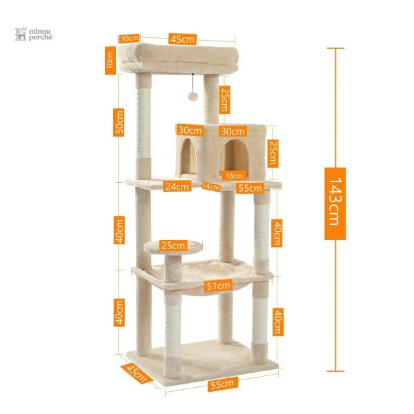 MajesticTower : arbre à chat design avec espace de repos