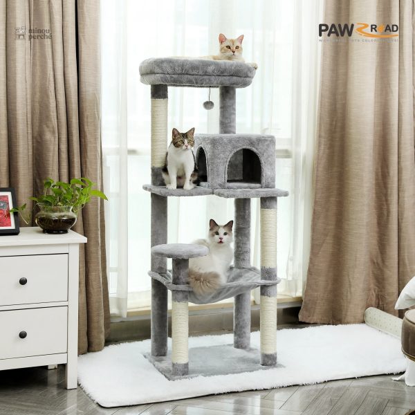 Perchoir confortable sur l'arbre à chat moderne MajesticTower