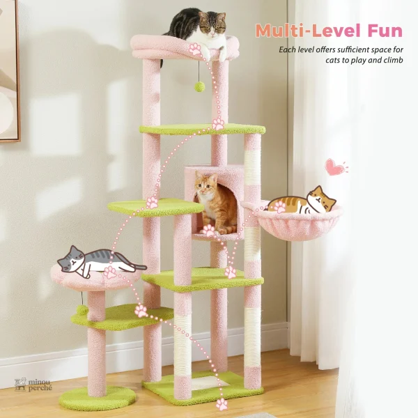 Hamac confortable pour chats sur arbre à chat CactusPalace