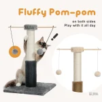 Poteau griffoir pour chats, idéal pour petits espaces