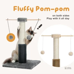 Poteau griffoir pour chats, idéal pour petits espaces