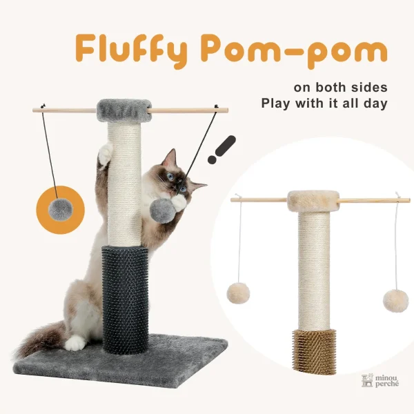 Poteau griffoir pour chats, idéal pour petits espaces