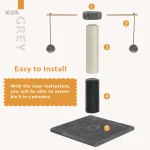 Arbre à chat compact avec griffoir pour chats actifs