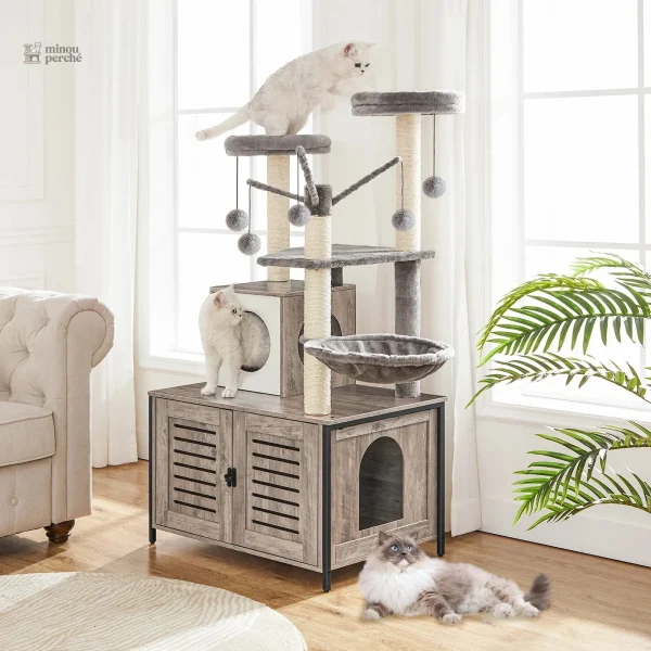 Arbre à chat compact avec espace de repos