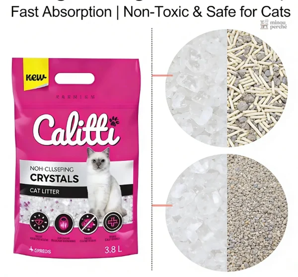 Cristaux de silice CrystalClean, solution hygiénique pour chats