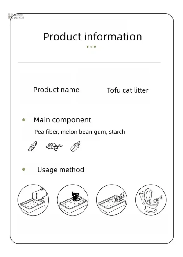 Modèle innovant pour litière de chat