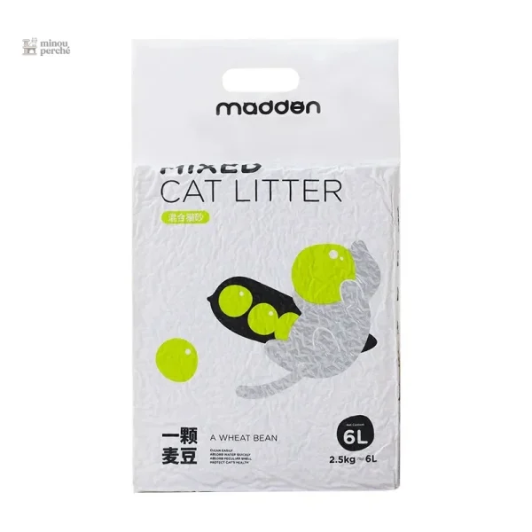 Litière absorbante et agglomérante pour chats