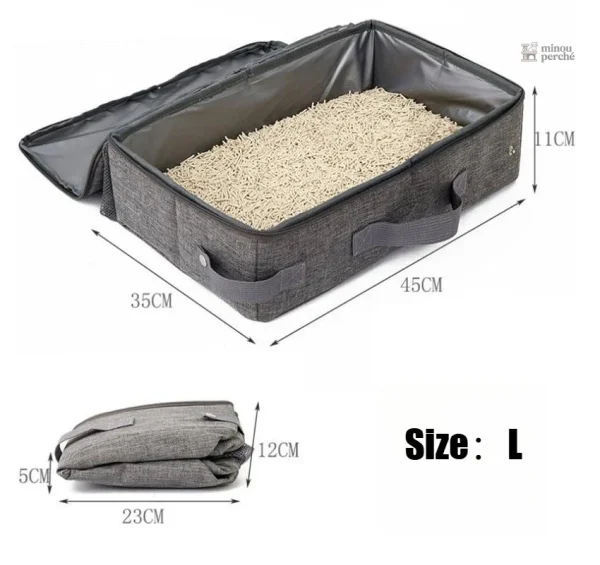 Litière pour chat, design pratique et pliable