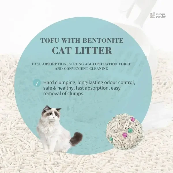 Solution litière pour chat à base de tofu, 6L