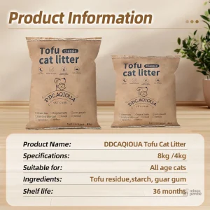 Litière EcoClump pour chats, agglomération rapide
