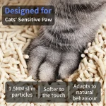 Litière anti-odeurs en tofu, idéale pour propriétaires de chats