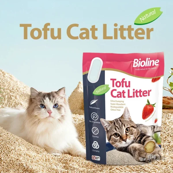 Litière Tofu Bioline 7L pour chats