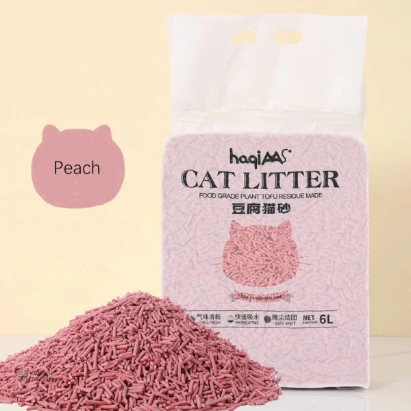 Litière Tofu Parfum Pêche 6L