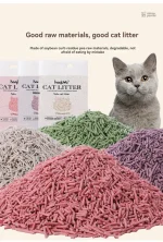 Litière Tofu pour chat, 6L, parfum fruité