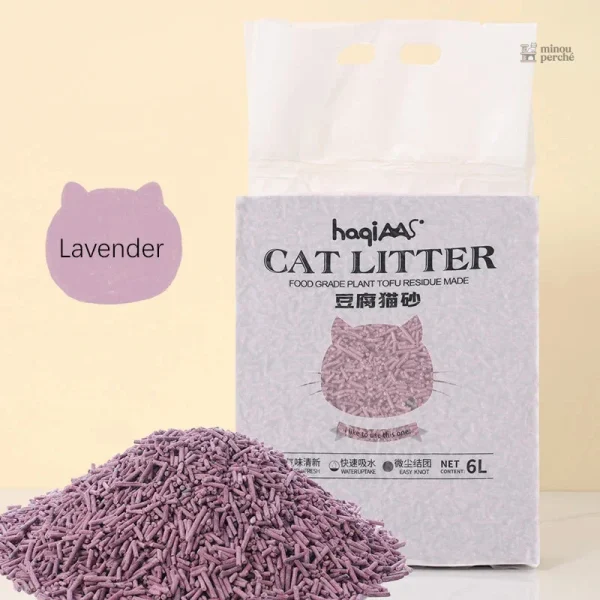 Litière chat SoftTofu parfumée à la pêche