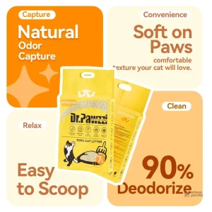 Litière sans poussière pour chats TofuPure