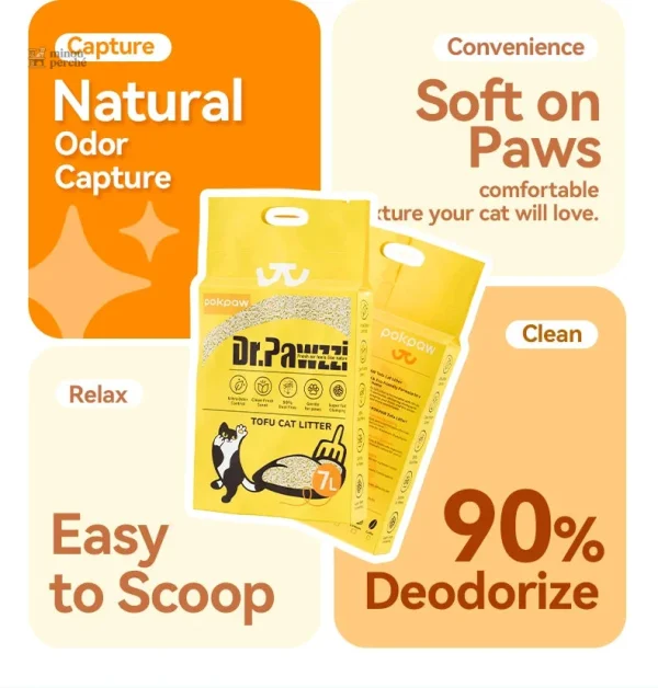 Solution de litière végétale pour chats TofuPure